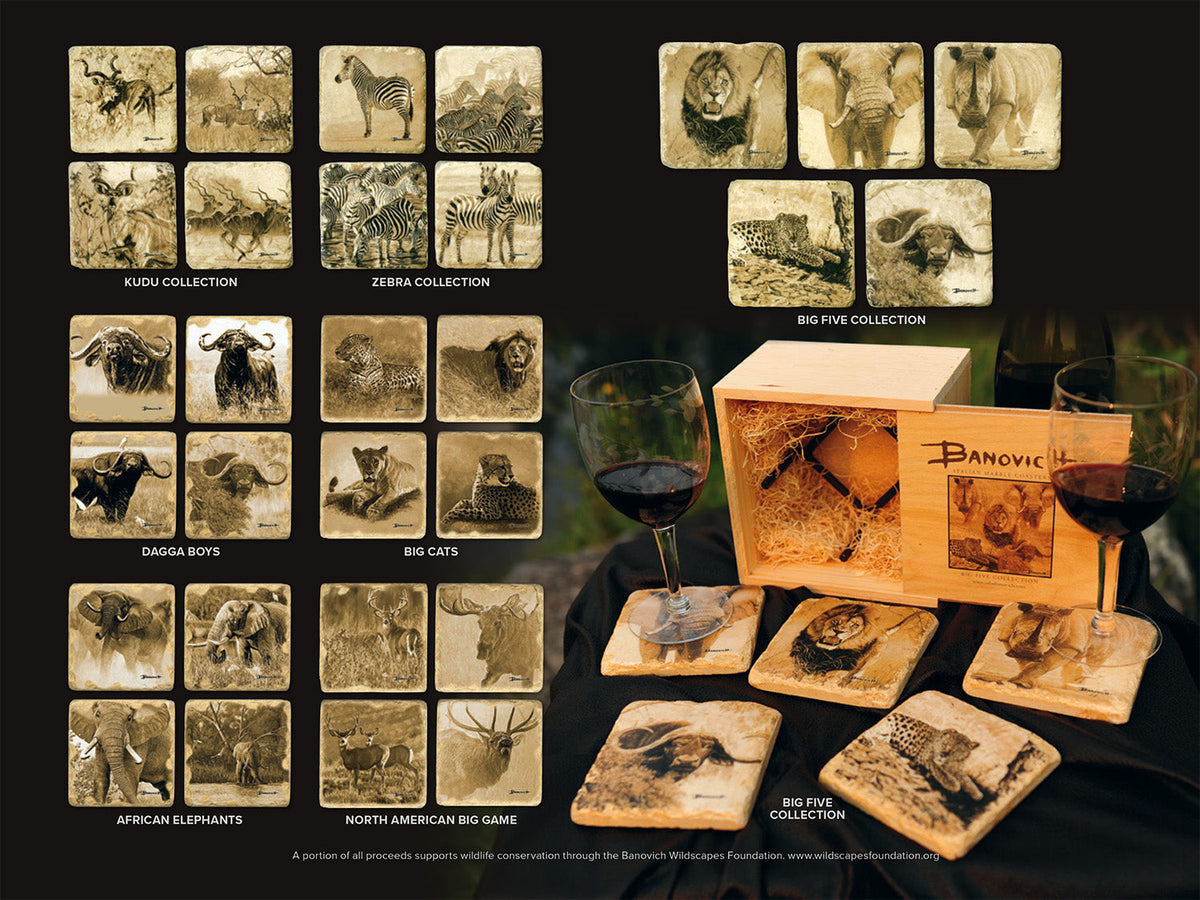 Italian Marble Coasters Banovich Art