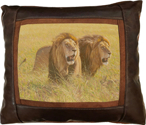 Banovich Wild Accents-Brothers in Arms-Leather Pillow