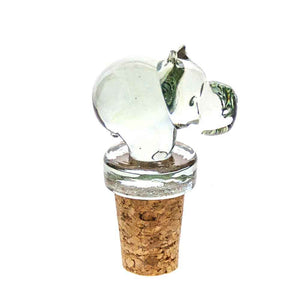 Ngenwenya-Glass Hippo Mini Wine Stopper