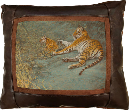 Banovich Wild Accents-An Elephant Under Her Bed-Leather Pillow