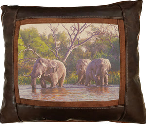 Banovich Wild Accents-Eden-Leather Pillow
