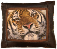 Banovich Wild Accents-Face to Face-Leather Pillow