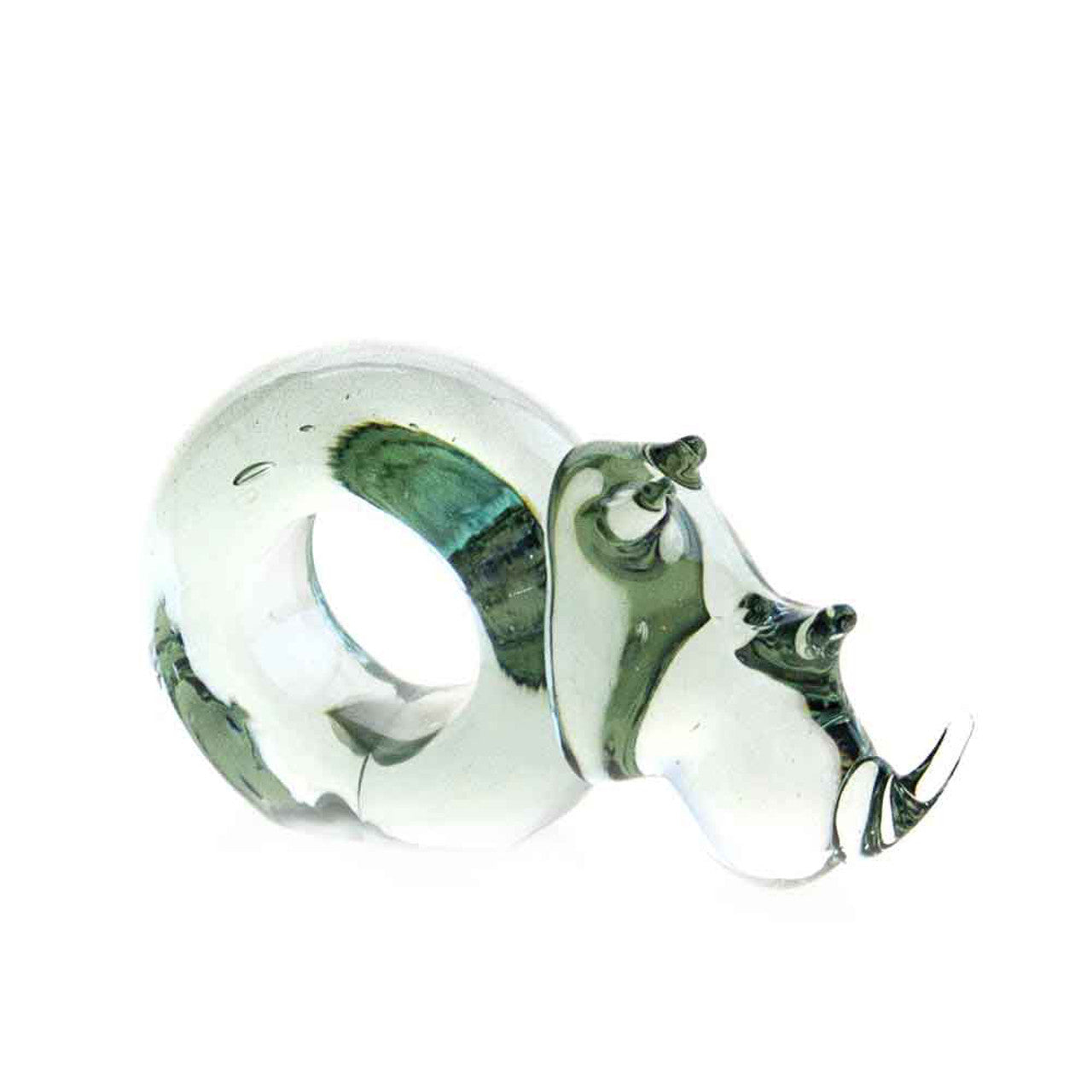 Ngenwenya-Glass Rhino Napkin Ring