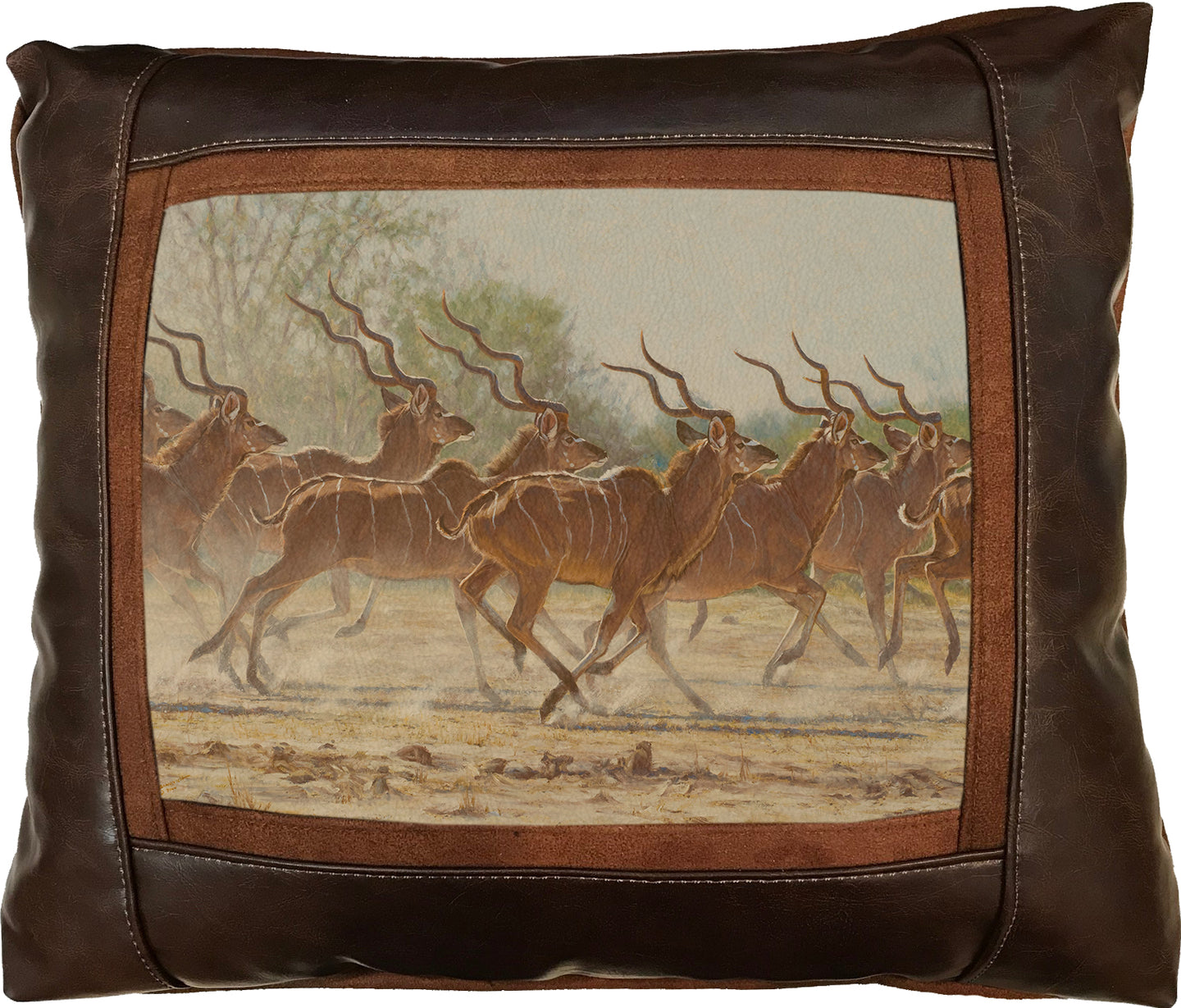 Banovich Wild Accents-Bachelor Herd-Leather Pillow
