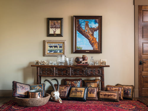 Banovich Wild Accents-Bachelor Herd-Leather Pillow