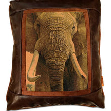 Banovich Wild Accents-Big Five-Elephant-Leather Pillow