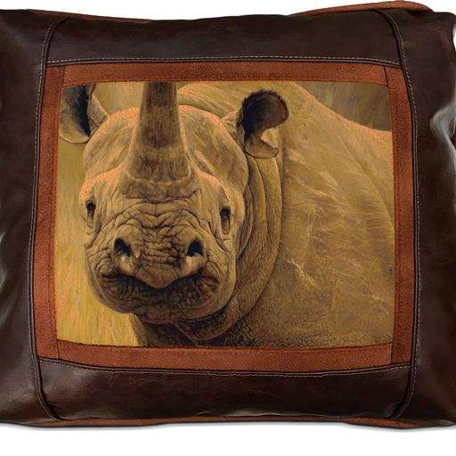 Banovich Wild Accents-Big Five-Elephant-Leather Pillow – Banovich Art