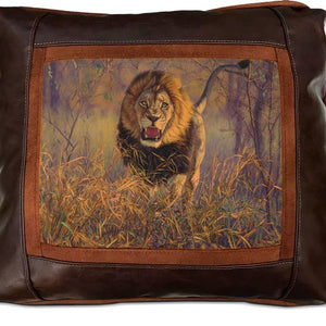 Banovich Wild Accents-Inside the Red Zone-Leather Pillow