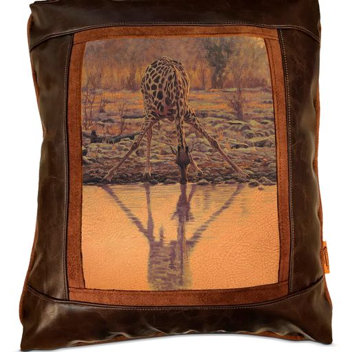 Banovich Wild Accents-The Long Drink-Leather Pillow