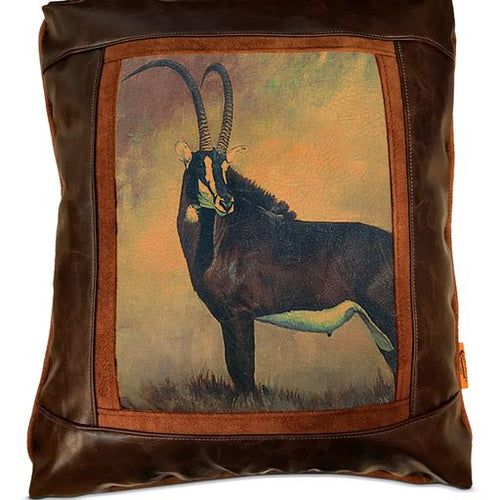 Banovich Wild Accents-Sable-Leather Pillow