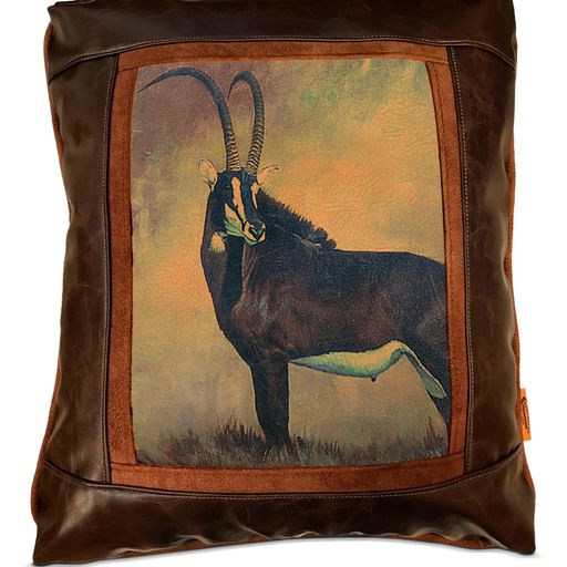 Banovich Wild Accents-Sable-Leather Pillow