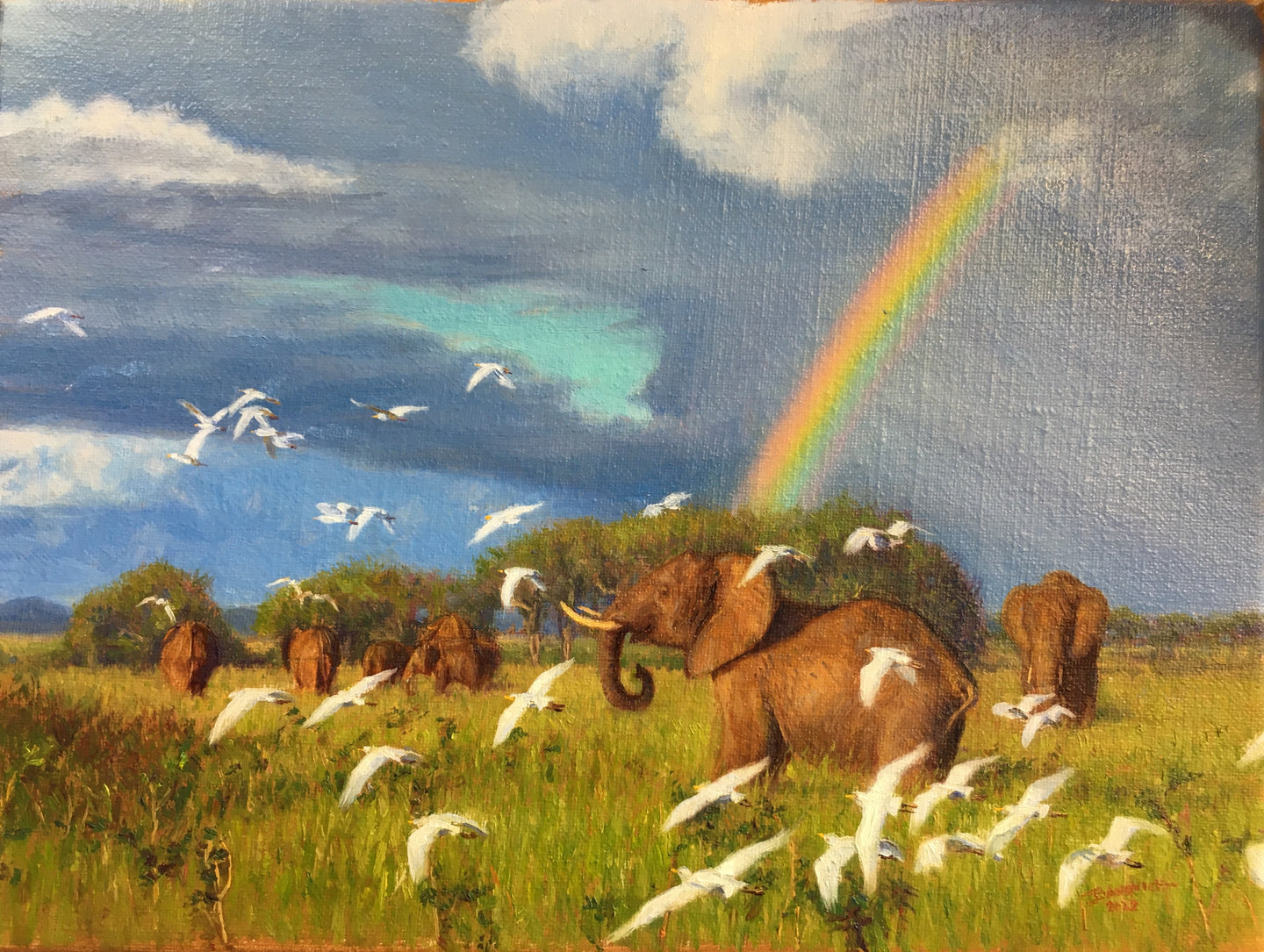 Original Painting-John Banovich-Colors of Africa II