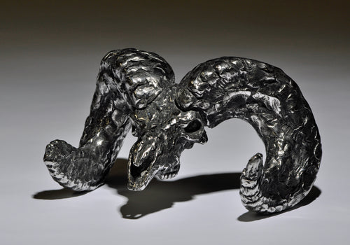 Mick Doellinger-Ram  Skull-Stainless Steel Sculpture