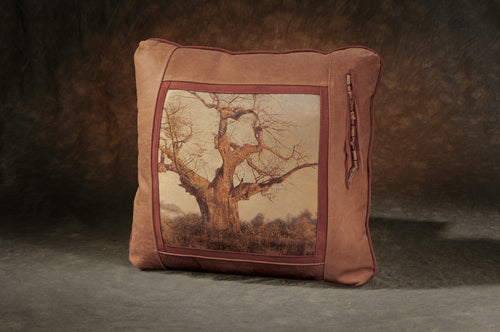 Banovich Wild Accents-Under the Baobab-Leather Pillow