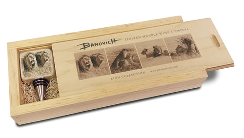 Banovich Wild Accents-Lion Collection-Wine Stoppers