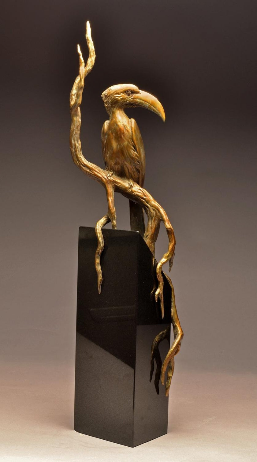 Stefan Savides -Von de Decken's Hornbill- Limited Edition Sculpture